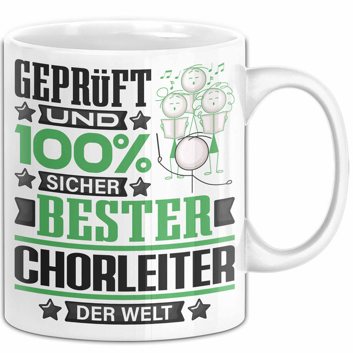 Chorleiter Geschenk Lustiger Spruch für Chorleiter Geschenkidee Bester Chorleiter Der Welt Weiß Trendation