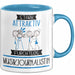 Musikjournalistin Tasse Geschenk Becher Stark Attraktiv Furchtlos Musikjournalistin Lustige Geschenkidee Blau Trendation