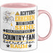 Country-Fan Geschenk Tasse Lustiger Spruch Erheben Sie Sich Der Country-Fan Betritt den Raum Rosa Trendation