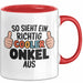 Onkel Nichte Neffe Tasse Geschenk Lustige Geschenkidee Spruch So Sieht Ein Richtig Cooler Onkel Aus Rot Trendation