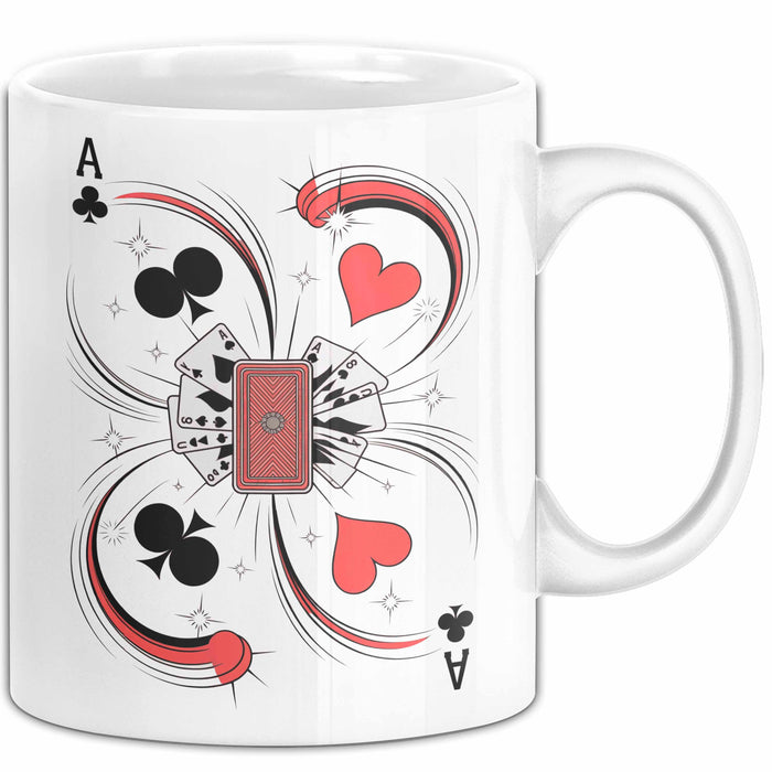 Kartenspiel Spieler Tasse Geschenk Lustige Geschenkidee Spruch Für Karten Meister Weiß Trendation