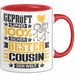 Cousin Geschenk Lustiger Spruch für Cousin Geschenkidee Bester Cousin Der Welt Rot Trendation