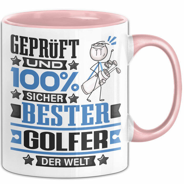 Golfer Geschenk Lustiger Spruch für Golfer Geschenkidee Bester Golfer Der Welt Rosa Trendation