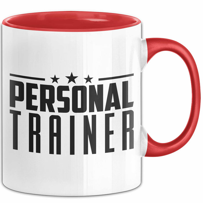 Personal-Trainer Tasse Geschenk Bester Personaltrainer Geschenkidee Spruch Rot Trendation