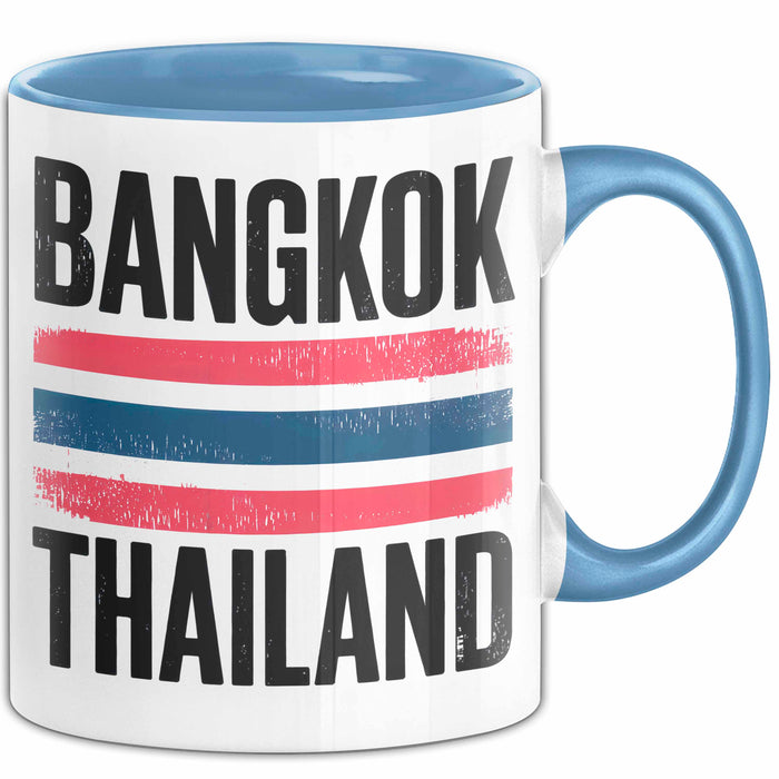 Bangkok Thailand Tasse Geschenk Lustige Geschenkidee Spruch Blau Trendation