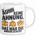 Büro Arbeit Kollege Tasse Becher Geschenk Lustige Geschenkidee Spruch Ahh Keine Ahnung Das War Die Andere Schicht Weiß Trendation