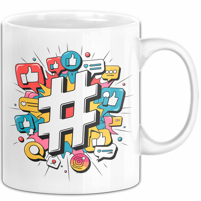 Social Media Manager Tasse Geschenkidee digitale Vermarkter Weiß Trendation