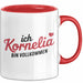 Kornelia Tasse Geschenk Ich Bin Vollkommen Kornelia Geschenkidee Geburtstag Rot Trendation