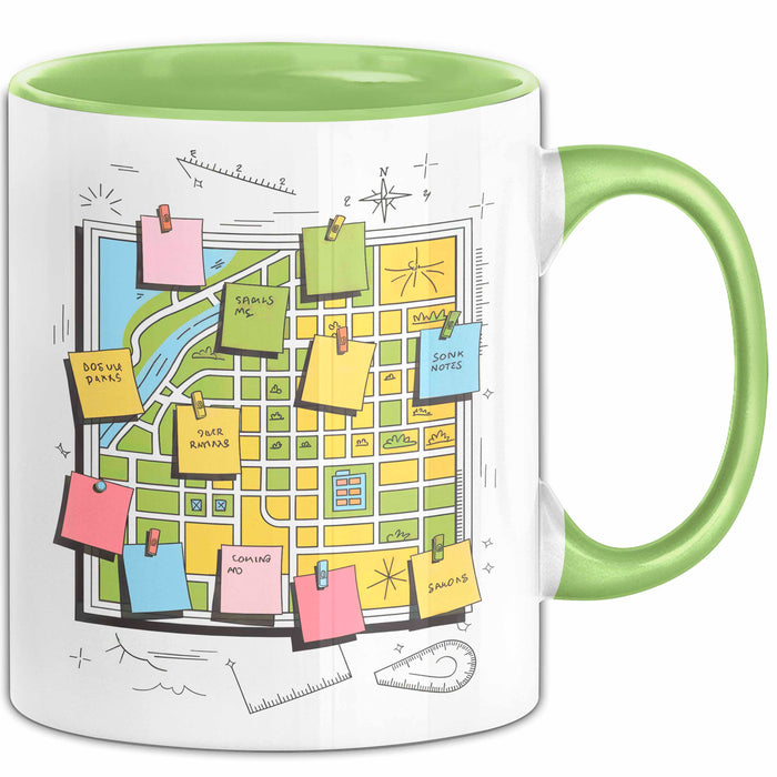 Stadtplaner Tasse Geschenk Lustige Geschenkidee Spruch Für Stadt Denker Grün Trendation