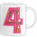 4. Geburtstag Tasse Geschenk Mädchen Jungs 4Er Geburstagsgeschenk Becher Weiß Trendation