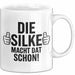 Silke Tasse Geschenk Die Silke Macht Dat Schon Geschenkidee Becher mit Name Weiß Trendation
