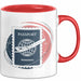 Weltenbummler Tasse Geschenkidee für Reisesüchtige Rot Trendation
