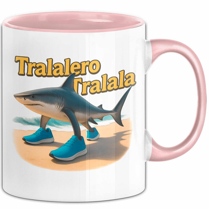 Tralalero Tralala Tasse Meme Italienisch Geschenk Lustig Becher Rosa Trendation