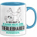 Tierliebhaber Geschenk Tasse So Gut Kann Nur Ein Tierliebhaber Aussehen Geschenkidee Kaffee-Becher Blau Trendation