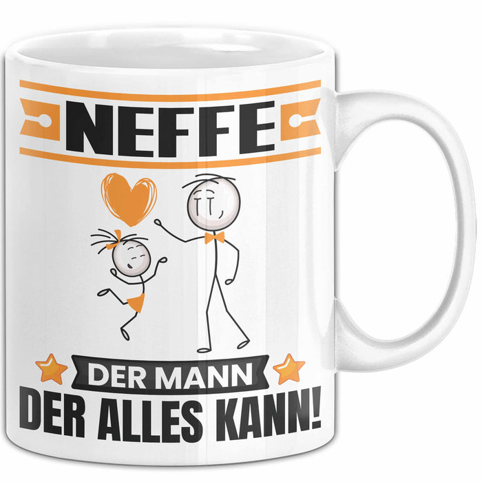 Neffe Tasse Geschenk für Neffe Der Mann Der Alles Kann Geschenkidee zum Geburtstag Weiß Trendation