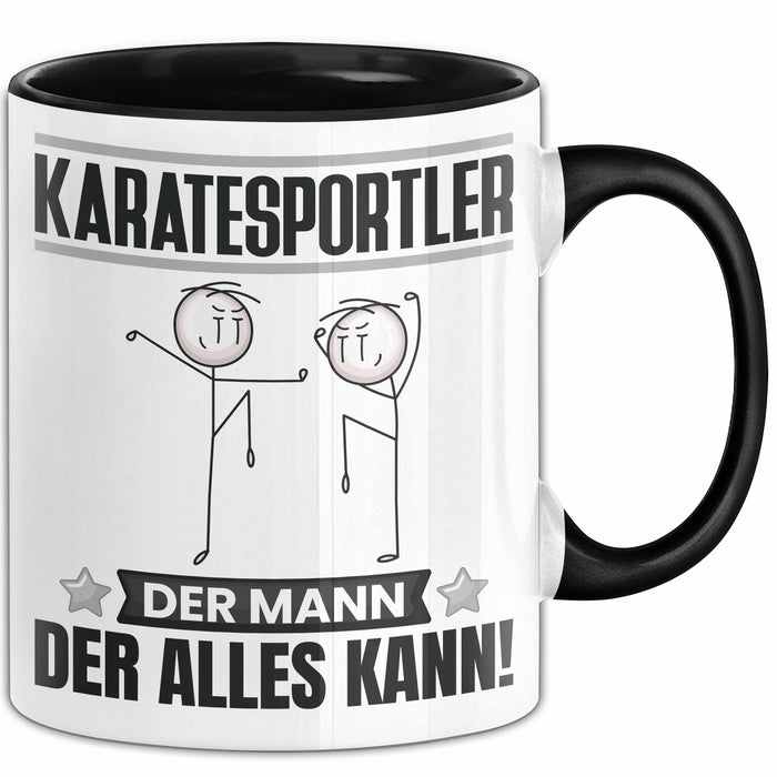 Karatesportler Tasse Geschenk für Karatesportler Der Mann Der Alles Kann Geschenkidee zum Geburtstag Schwarz Trendation