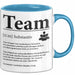 Büroarbeit Kollege Tasse Geschenk Lustige Geschenkidee Spruch Team Definition Blau Trendation