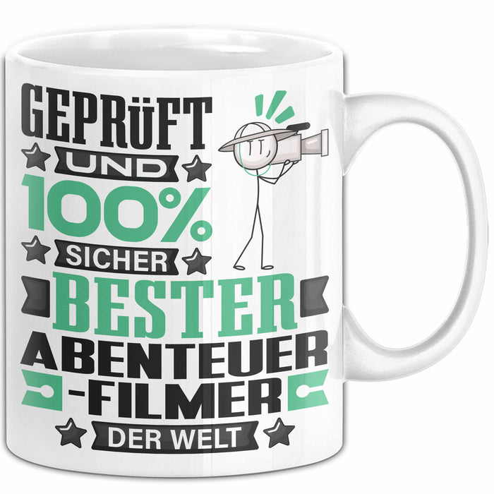 Abenteuerfilmer Geschenk Lustiger Spruch für Abenteuerfilmer Geschenkidee Bester Abenteuerfilmer Der Welt Weiß Trendation