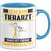 Tierarzt Tasse Geschenk für Tierarzt Geburtstag Lustiger Spruch Kaffee-Becher Was Ist Deine Superkraft Blau Trendation