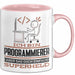 Programmierer Geschenk Tasse Ich Bin Programmierer Aber Sag Doch Einfach Superheld Lustige Geschenkdiee für Programmierer Kaffee-Becher Rosa Trendation