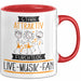 Live-Musik-Fan Tasse Geschenk Becher Stark Attraktiv Furchtlos Live-Musik-Fan Lustige Geschenkidee Rot Trendation
