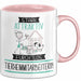 Tierheimmitarbeiterin Tasse Geschenk Becher Stark Attraktiv Furchtlos Tierheimmitarbeiterin Lustige Geschenkidee Rosa Trendation