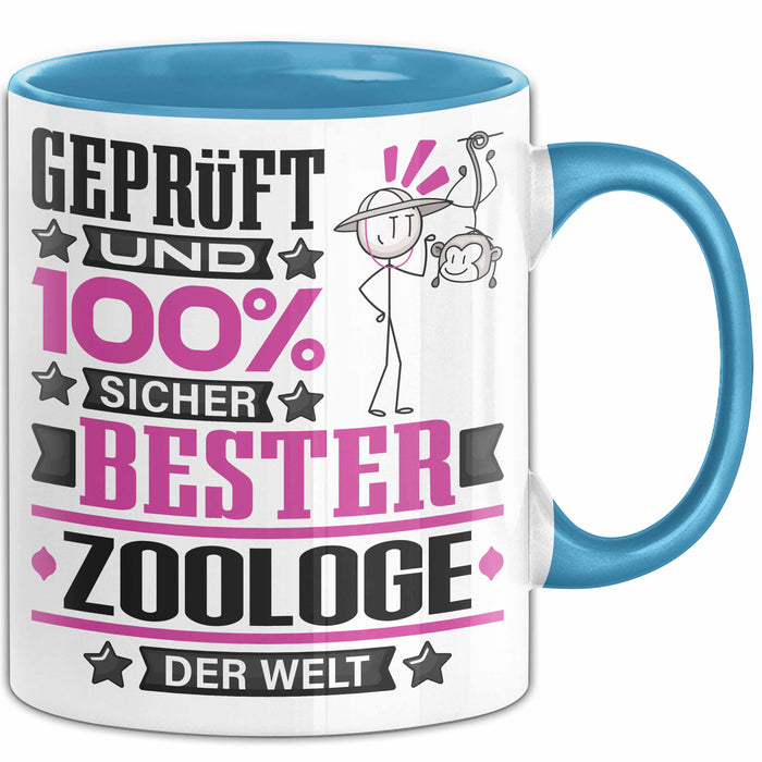 Zoologe Geschenk Lustiger Spruch für Zoologe Geschenkidee Bester Zoologe Der Welt Blau Trendation