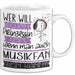 Musikfan Tasse Geschenk Spruch Wer Will Schon Prinzessin Sein Wenn Man Auch Musikfan Sein Kann Weiß Trendation