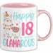 18er Geburtstag Tasse Geschenk Happy 18 And Glamarous Llama Alpaka Liebhaber Geschenkidee zum Geburtstag Rosa Trendation