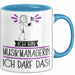 Geschenk für Musikmanagerin Tasse Lustige Geschenkidee Geburtstag Ich Bin Musikmanagerin Ich Darf Das Blau Trendation