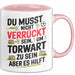 Fußball Tasse Geschenk Sei ein Torwart Fußballfan Geschenkidee Lustig Rosa Trendation