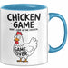 Sarkistisches Huhn Tasse Geschenk Lustige Geschenkidee Spruch Hühnerspiel Schau Nicht Auf Das Huhn Blau Trendation