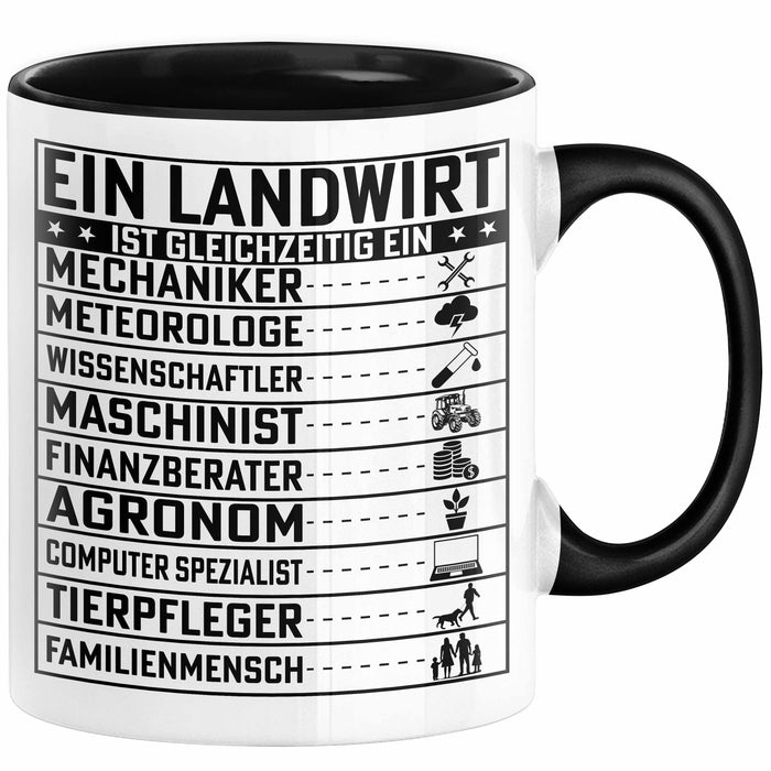 Landwirt Geschenk Tasse Lustiger Spruch Geschenkidee Ein Landwirt Ist Gleichzeitig Ein Schwarz Trendation