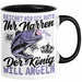 Angler Geschenk Tasse Spruch Männer Angeln Geschenkidee Kaffee-Becher Fischer Angeln Schwarz Trendation