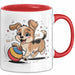 Hunde Liebhaber Tasse Geschenkidee für Hundefreunde Rot Trendation
