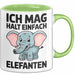 Elefant Tier Tasse Geschenk Lustige Geschenkidee Spruch Ich Mag Halt Einfach Elefanten Grün Trendation