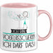Geschenk für Vogelrescuerin Tasse Lustige Geschenkidee Geburtstag Ich Bin Vogelrescuerin Ich Darf Das Rosa Trendation
