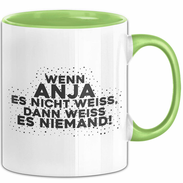 Anja Tasse Wenn Anja Es Nicht Weiss, Dann Weiss Es Niemand! Geschenk