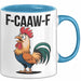 Hahn Tasse Geschenk F-Caaw-F Lustige Geschenkidee Vogel Bauernhof Blau Trendation