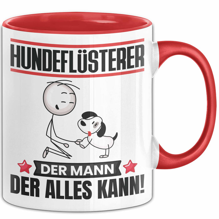 Hundeflüsterer Tasse Geschenk für Hundeflüsterer Der Mann Der Alles Kann Geschenkidee zum Geburtstag Rot Trendation