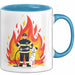Feuerwehrmann Tasse Geschenk Lustige Geschenkidee Spruch Für Feuer Helden Blau Trendation
