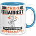 Gitarrist Tasse Geschenk für Gitarrist Geburtstag Lustiger Spruch Kaffee-Becher Was Ist Deine Superkraft Blau Trendation
