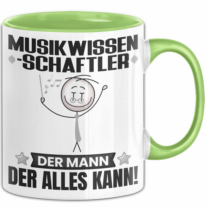 Musikwissenschaftler Tasse Geschenk für Musikwissenschaftler Der Mann Der Alles Kann Geschenkidee zum Geburtstag Grün Trendation