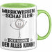 Musikwissenschaftler Tasse Geschenk für Musikwissenschaftler Der Mann Der Alles Kann Geschenkidee zum Geburtstag Grün Trendation