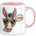 Esel Sonnenbrille Tasse Geschenk Lustige Geschenkidee Spruch Rosa Trendation