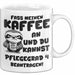 Humor Faultier Tasse Pflege Kaffee-Becher Lustig Und Du Kannst Pflegegrad 4 Beantragen Fass Meinen Kaffee An Büro Krankenschwester Weiß Trendation
