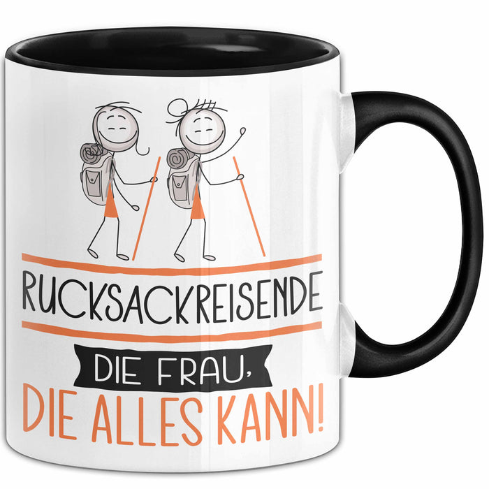 Rucksackreisende Geschenk Tasse Becher Die Frau Die Allen Kann Geschenkidee für eine Rucksackreisende Lustig Trendation