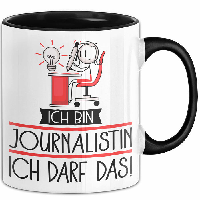 Geschenk für Journalistin Tasse Lustige Geschenkidee Geburtstag Ich Bin Journalistin Ich Darf Das Trendation