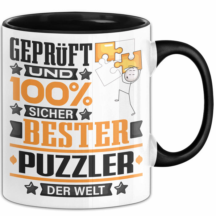 Puzzler Geschenk Lustiger Spruch für Puzzler Geschenkidee Bester Puzzler Der Welt Schwarz Trendation