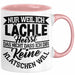 Sarkastischer Spruch Tasse Geschenk für Frauen Nur Weil Ich Lächle Heißt Das Nicht Dass Ich Dir Keine Klatschen Will Kaffee-Becher Rosa Trendation